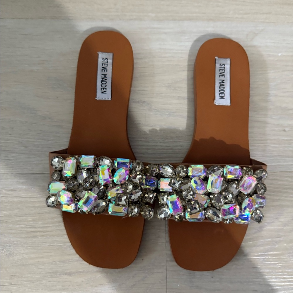 Steve Madden jeweled sandals